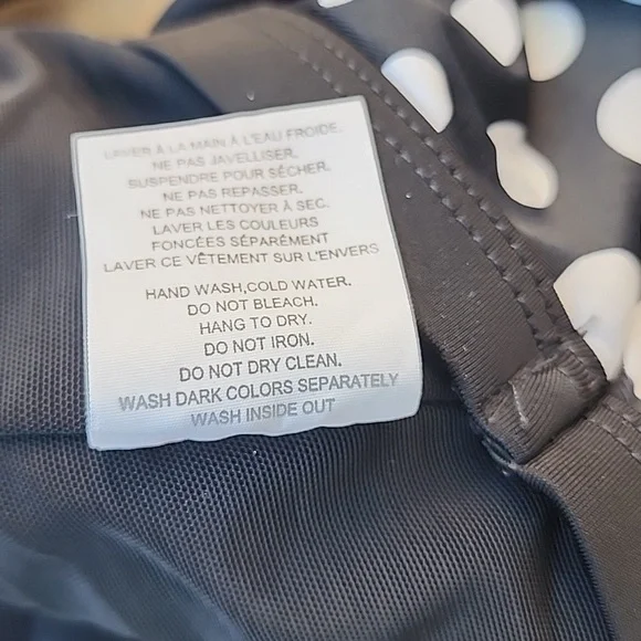 (1X) Black and White Polka Dot Tankini Top Classic Flirty Ruffled Fun Vacation - Picture 9 of 10